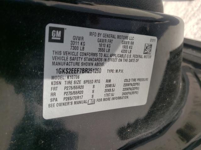 2011 GMC YUKON DENA 1GKS2EEF7BR251260