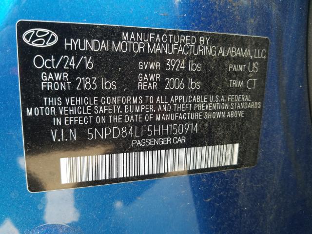 VIN 4T1BF1FK5HU767333 2017 Toyota Camry, SE no.10