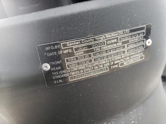 2020 YAMAHA MOPED LL0TCAPHXMG002623
