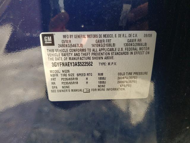 2010 CADILLAC SRX LUXURY 3GYFNAEY3AS522562