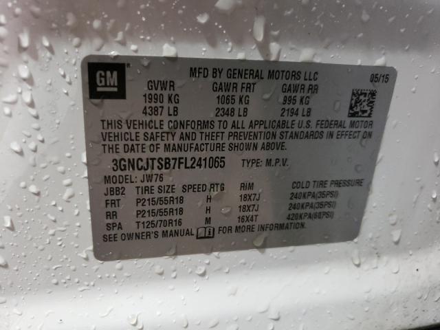 2015 CHEVROLET TRAX LTZ 3GNCJTSB7FL241065