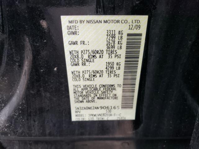 2010 INFINITI QX56 5N3ZA0NE2AN906165