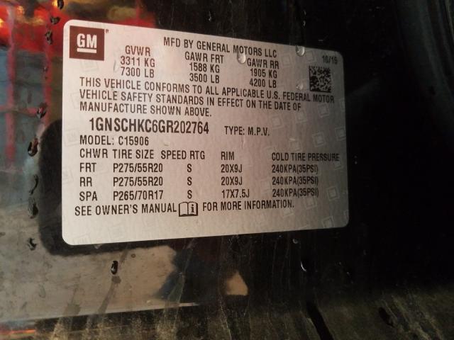 2016 CHEVROLET SUBURBAN C 1GNSCHKC6GR202764