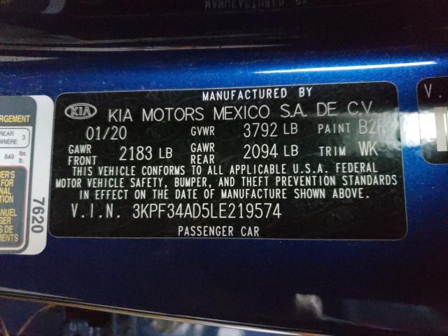 3KPF34AD5LE219574 KIA Forte Gt Line