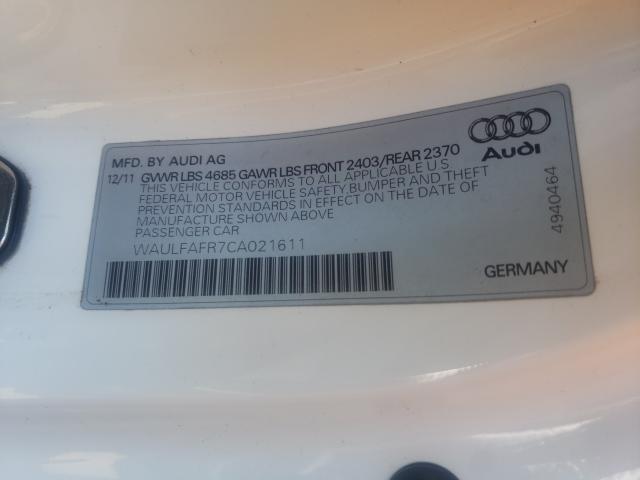 2012 AUDI A5 PREMIUM WAULFAFR7CA021611
