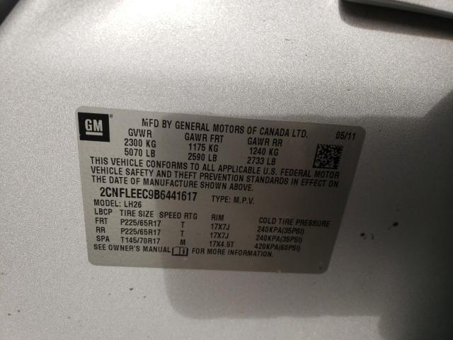 2011 CHEVROLET EQUINOX LT 2CNFLEEC9B6441617