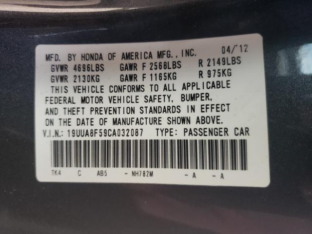 2012 ACURA TL 19UUA8F59CA032087