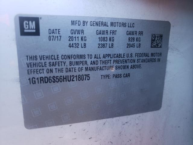 2017 CHEVROLET VOLT PREMI 1G1RD6S56HU218075