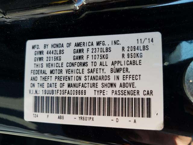2015 ACURA TLX 19UUB1F35FA009669