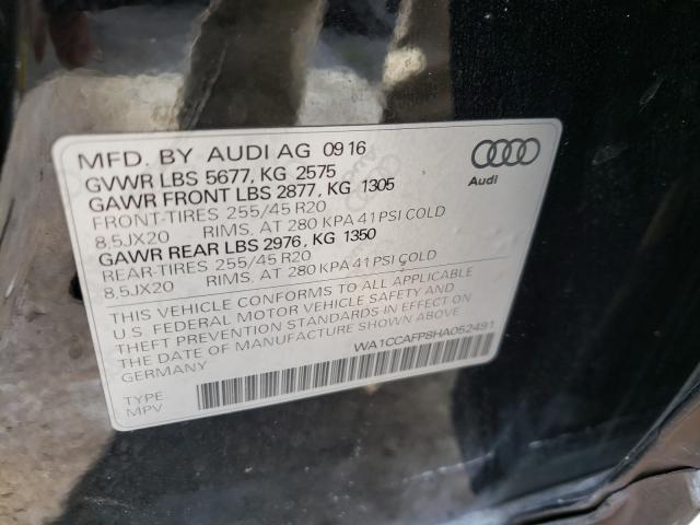 2017 AUDI SQ5 PREMIU WA1CCAFP8HA052491