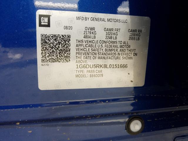 2020 CADILLAC CT5 SPORT 1G6DU5RK8L0151666