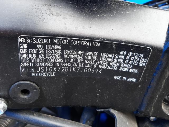 2019 SUZUKI GSX1300 RA JS1GX72B1K7100694