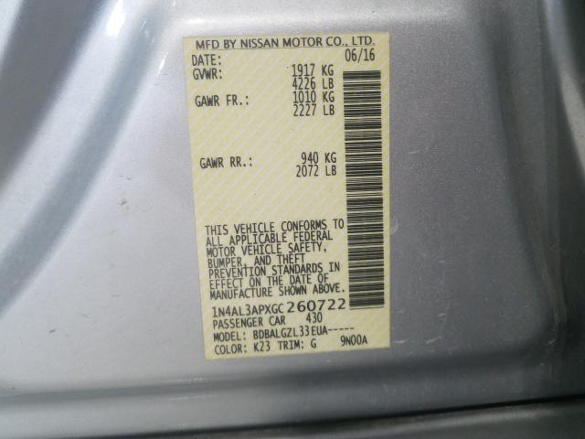 2016 NISSAN ALTIMA 2.5 1N4AL3APXGC260722