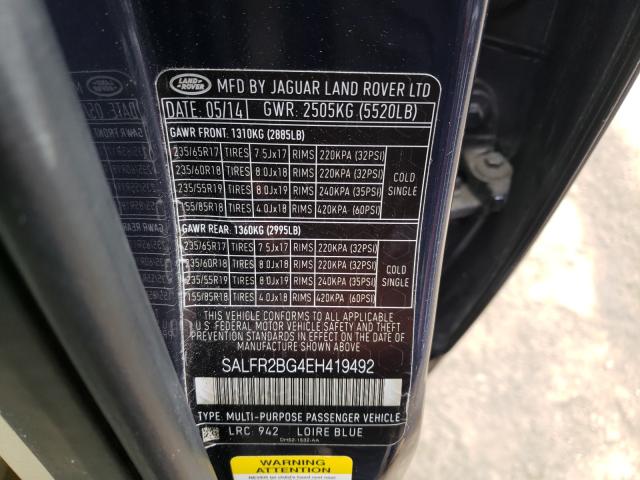 2014 LAND ROVER LR2 HSE SALFR2BG4EH419492