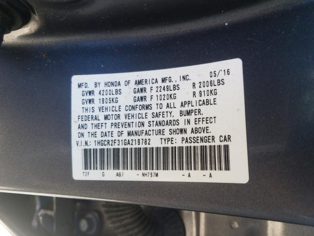 2016 HONDA ACCORD LX 1HGCR2F31GA219782