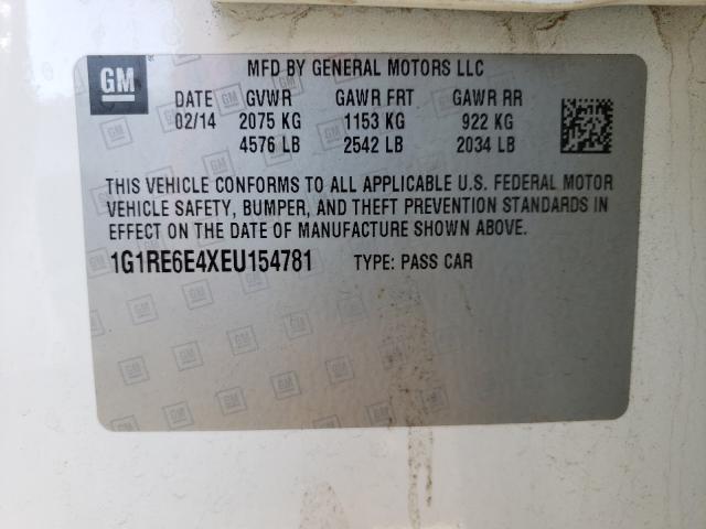 VIN 1G1RE6E4XEU154781 2014 Chevrolet Volt no.10