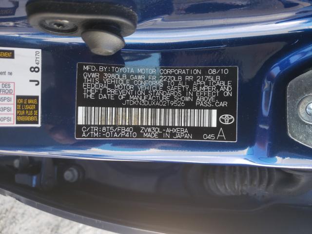 2010 TOYOTA PRIUS JTDKN3DUXA0219526