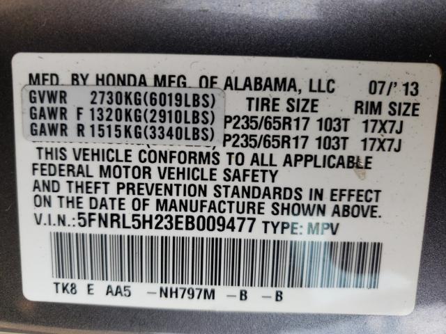 2014 HONDA ODYSSEY LX 5FNRL5H23EB009477