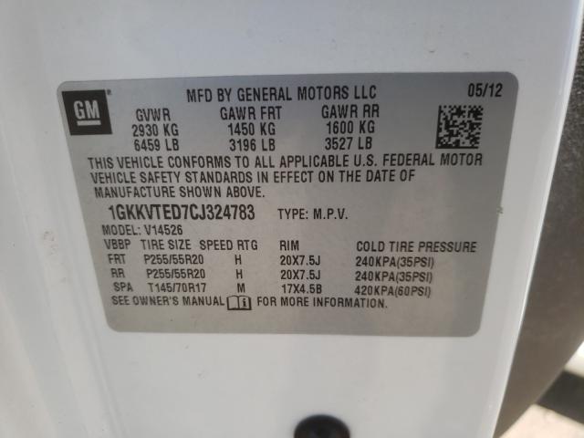2012 GMC ACADIA DEN 1GKKVTED7CJ324783