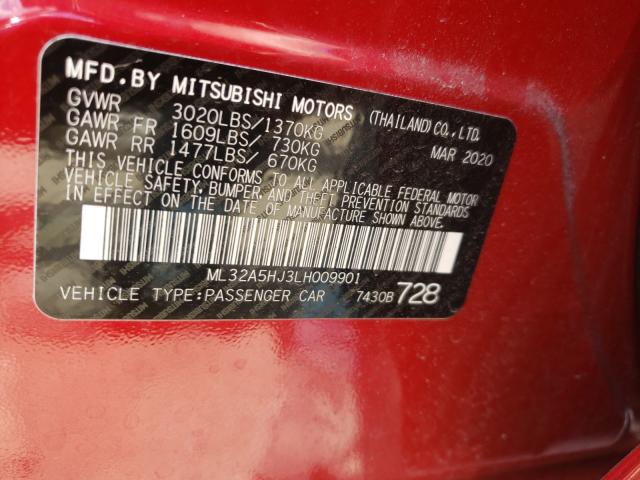 2020 MITSUBISHI MIRAGE LE ML32A5HJ3LH009901
