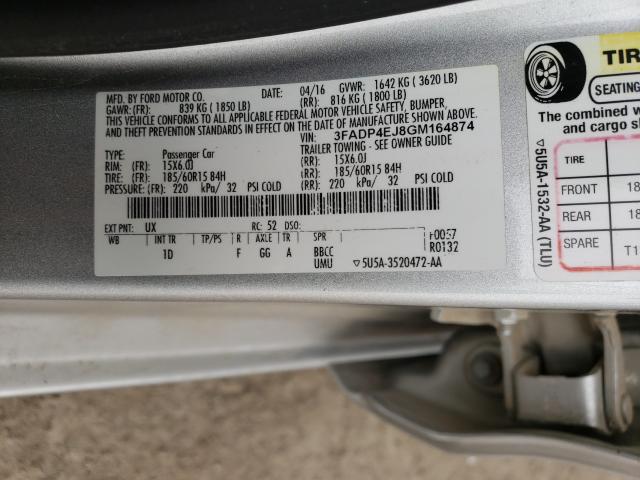 2016 FORD FIESTA SE 3FADP4EJ8GM164874