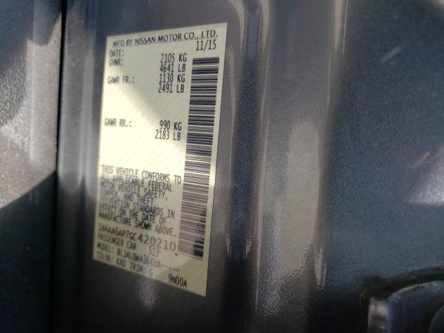 2016 NISSAN MAXIMA 3.5 1N4AA6AP7GC420210