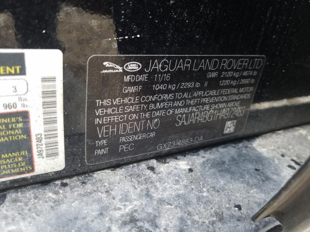 2017 JAGUAR XE SAJAR4BG1HA972483