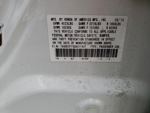 2016 ACURA ILX PREMIU 19UDE2F73GA011437