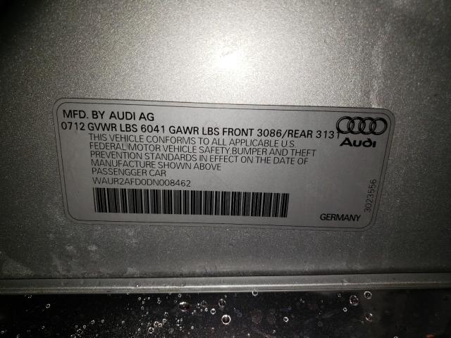 2013 AUDI A8 L QUATT WAUR2AFD0DN008462