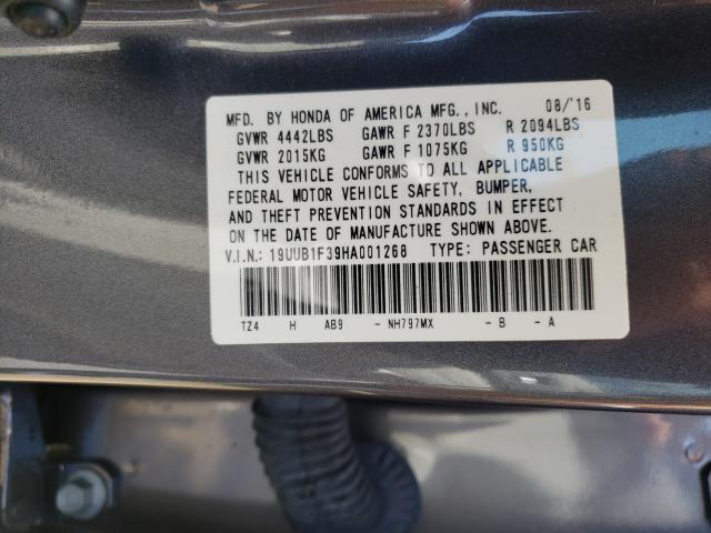2017 ACURA TLX 19UUB1F39HA001268