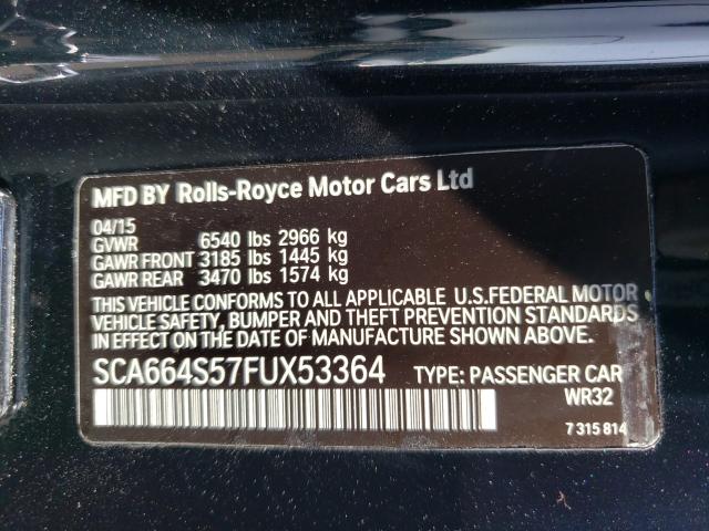 VIN SCA664S57FUX53364 2015 Rolls-Royce Ghost no.10