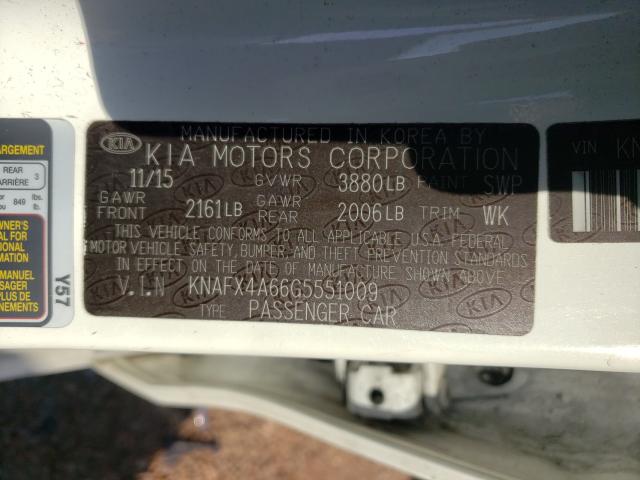 2016 KIA FORTE LX KNAFX4A66G5551009