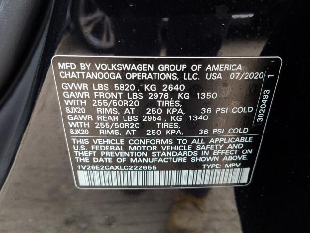 2020 VOLKSWAGEN ATLAS CROS 1V26E2CAXLC222655