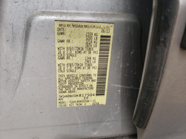 2013 NISSAN XTERRA X 5N1AN0NU5DN817504