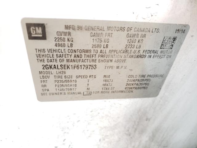 2015 GMC TERRAIN 2GKALSEK1F6179753