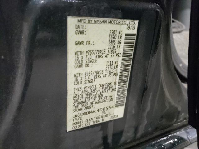 2010 NISSAN FRONTIER C 1N6AD0ER4AC406554