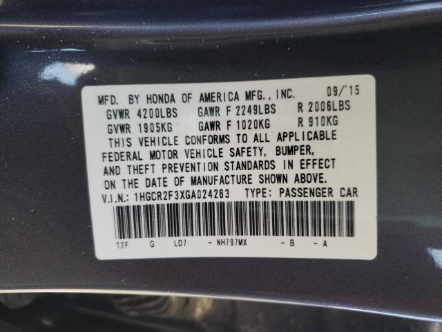 2016 HONDA ACCORD LX 1HGCR2F3XGA024263