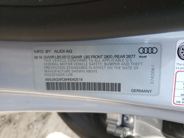 2017 AUDI A7 PREMIUM WAUW2AFC8HN042519
