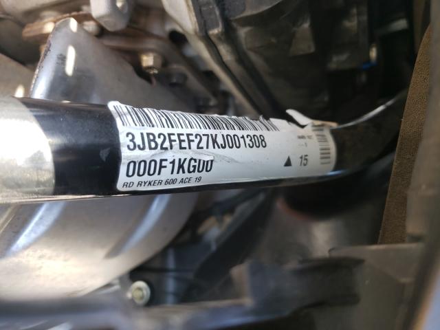 2019 CAN-AM RYKER 3JB2FEF27KJ001308