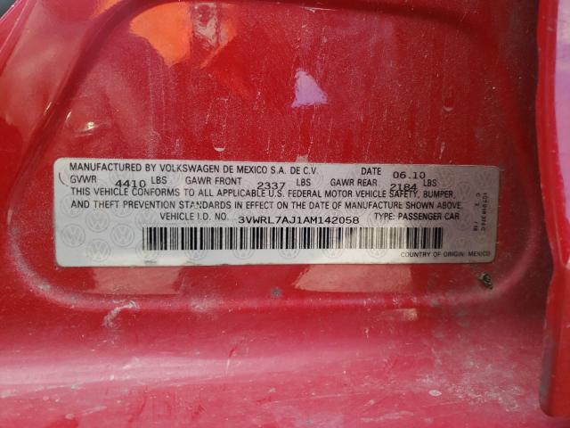 2010 VOLKSWAGEN JETTA TDI 3VWRL7AJ1AM142058