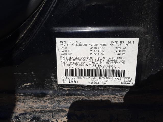 2011 MITSUBISHI GALANT FE 4A32B2FF4BE011922