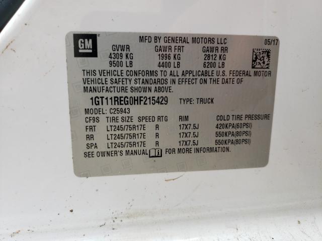 2017 GMC SIERRA C25 1GT11REG0HF215429
