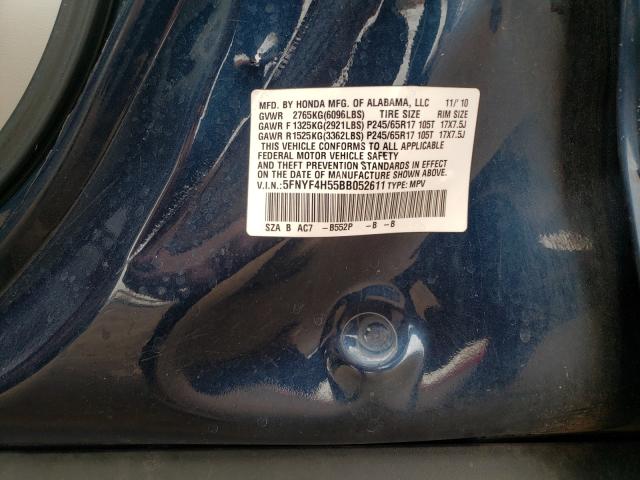 2011 HONDA PILOT 5FNYF4H55BB052611
