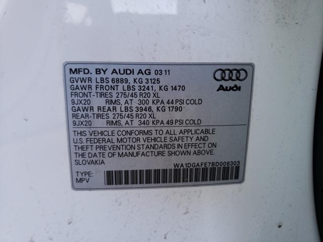 2011 AUDI Q7 PRESTIG WA1DGAFE7BD008303