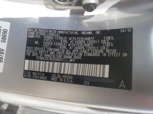 2011 TOYOTA SIENNA LE 5TDKK3DC3BS026651