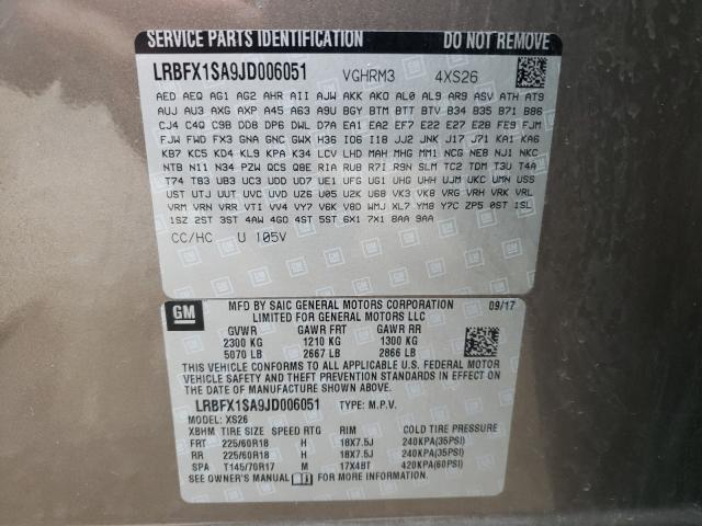 2018 BUICK ENVISION E LRBFX1SA9JD006051