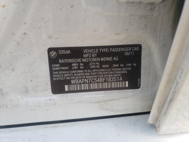 2011 BMW 335 WBAPN7C54BF183514