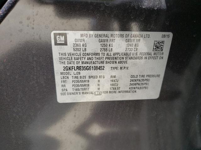 2016 GMC TERRAIN DE 2GKFLRE35G6108452