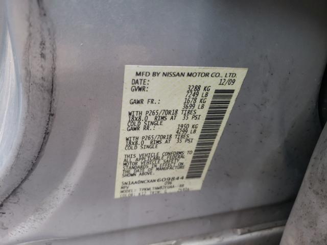 2010 NISSAN ARMADA SE 5N1AA0NCXAN609844