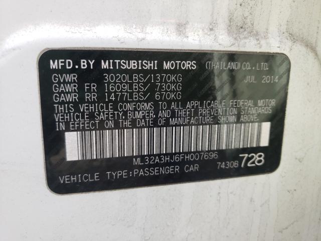 2015 MITSUBISHI MIRAGE DE ML32A3HJ6FH007696